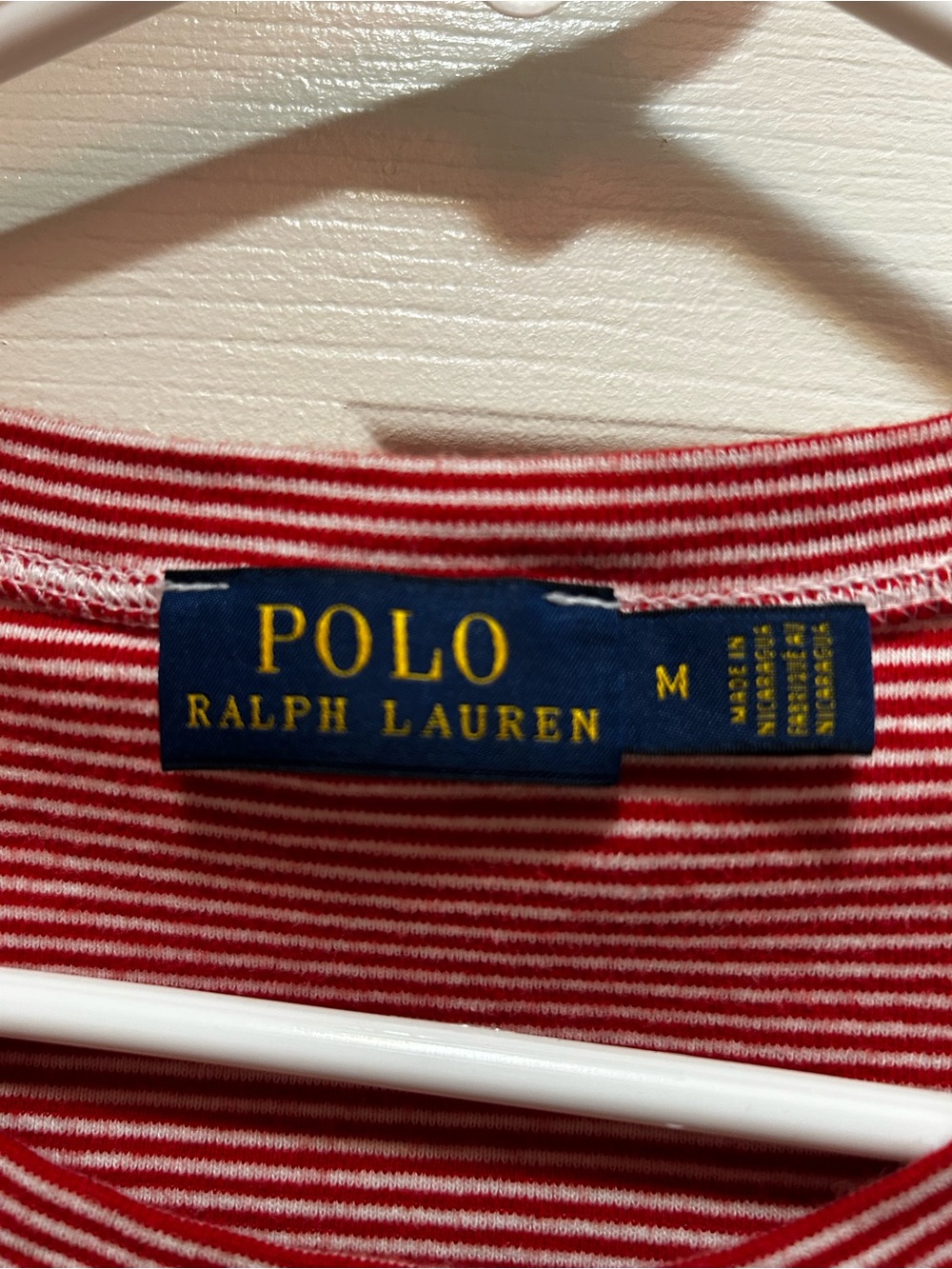 Ralph Lauren Red & White Striped Short Sleeve Tee - Picture 3 of 4